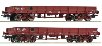 Roco 6600224 - H0 - 2-tlg. Set Niederbordwagen, SNCF, Ep. III-IV